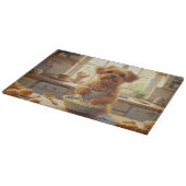 Yorkipoo Cooking in Kitchen カッティングボード (角)