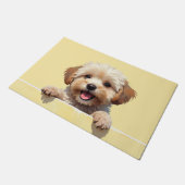 Yorkipoo Dog Doormat Art ドアマット (アングル)