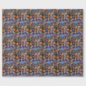 Yorkipoo Trick-or-Treating in Halloween Costumes ラッピングペーパー (フラット)