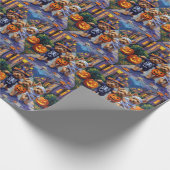 Yorkipoo Trick-or-Treating in Halloween Costumes ラッピングペーパー (角)