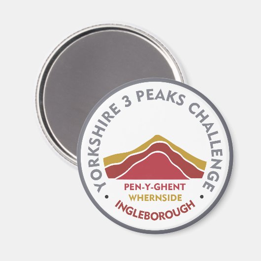 Yorkshire 3 Peaks Challenge Hiking Route マグネット (正面/裏面)