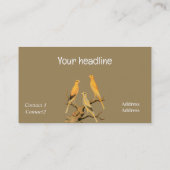 Yorkshire Canary Vintage 名刺 (裏面)