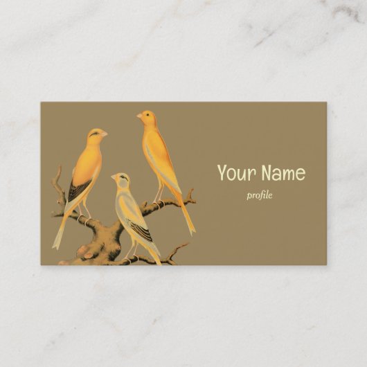 Yorkshire Canary Vintage 名刺 (正面)