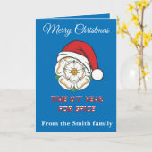 Yorkshire Christmas Time Ot Year For Spice カード (黄色い花)