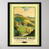 Yorkshire Dales Travel Poster ポスター (正面)