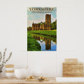Yorkshire, Fountains Abbey, ポスター (キッチン)