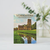 Yorkshire, Fountains Abbey, ポストカード (スタンド正面)