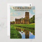 Yorkshire, Fountains Abbey, ポストカード (正面/裏面)