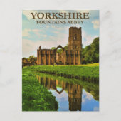 Yorkshire, Fountains Abbey, ポストカード (正面)