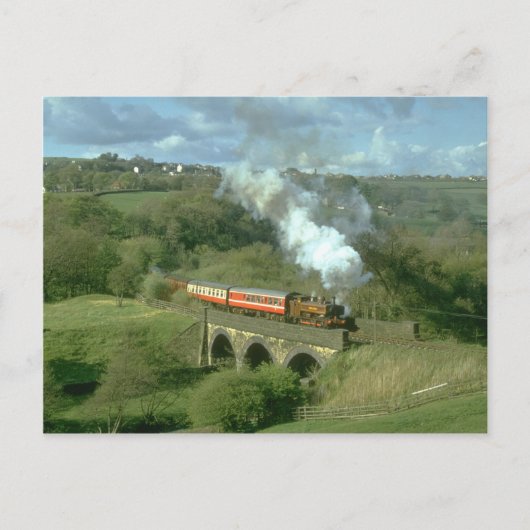 Yorkshire steam at Mytholmes Viaduct, KWVR ポストカード (正面)