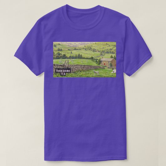 Yorkshire Teaのロゴ付き風景 Tシャツ (デザイン正面)