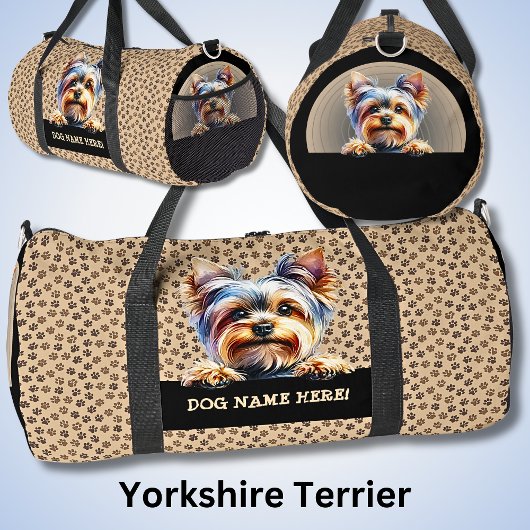 Yorkshire Terrierという名前の犬を追加 ダッフルバッグ
