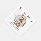 Yorkshire Terrierの結婚犬用ナプキン写真 スタンダードランチョンナプキン (角)