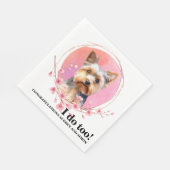 Yorkshire Terrierの結婚犬用ナプキン写真 スタンダードランチョンナプキン (角)