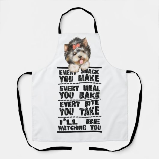 Yorkshire Terrierエプロンを作るすべてのスナック エプロン (正面)