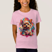 Yorkshire Terrier:ヨークシャーテリア魅力的のケドルズ Tシャツ (正面)