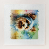 Yorkshire Terrier 080724AREF106 - Watercolor ジグソーパズル (横)