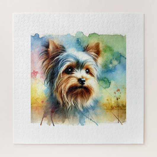 Yorkshire Terrier 080724AREF106 - Watercolor ジグソーパズル (縦)
