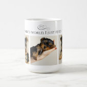 Yorkshire Terrier 3フォトコラージュ コーヒーマグカップ (中央)