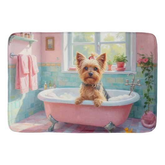 Yorkshire Terrier Bath Decor バスマット (正面)