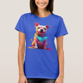Yorkshire Terrier: Chic Terrier Vogue Tシャツ (正面)