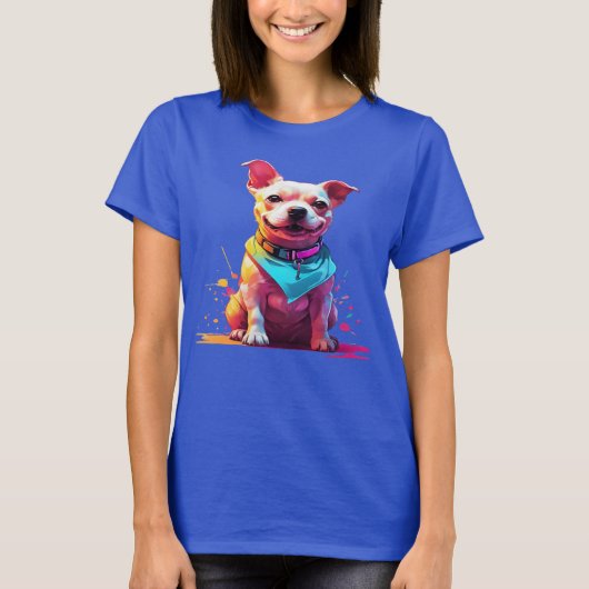 Yorkshire Terrier: Chic Terrier Vogue Tシャツ (正面)