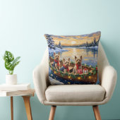 Yorkshire Terrier Christmas Boat Holiday クッション (椅子)