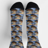 Yorkshire Terrier Christmas Boat Holiday ソックス (上部)