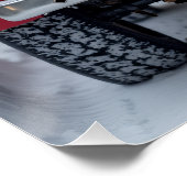 Yorkshire Terrier Christmas Red Truck Holiday Gift ポスター (コーナー)