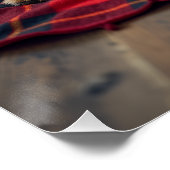 Yorkshire Terrier Cozy Christmas Evening Painting ポスター (コーナー)