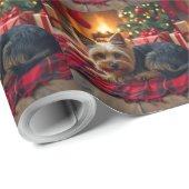 Yorkshire Terrier Cozy Christmas Evening Painting ラッピングペーパー (ロールコーナー)