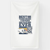 Yorkshire Terrier Dad Fist Bump Vintage Vector Des 横断幕 (縦)