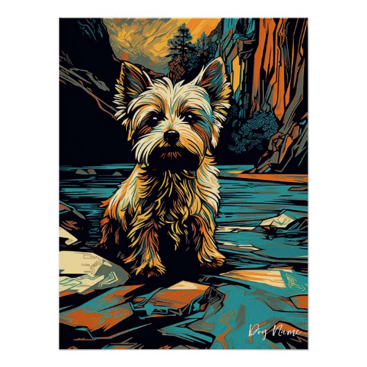 Yorkshire Terrier Dog 005 - Bruno Pokopen ポスター (正面)