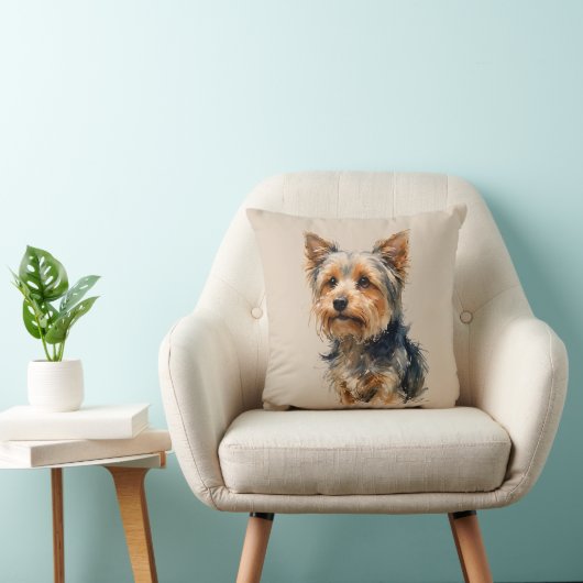 Yorkshire Terrier Dog Art Cushion クッション (椅子)