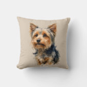 Yorkshire Terrier Dog Art Cushion クッション (正面)