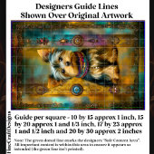 Yorkshire Terrier Dog Baroque Frame DY3L Decoupage 薄葉紙