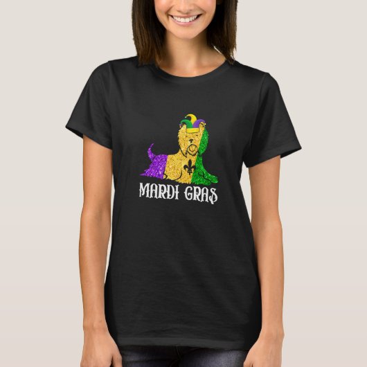 Yorkshire Terrier Dog Lover Mardi Gras Party Jeste Tシャツ (正面)