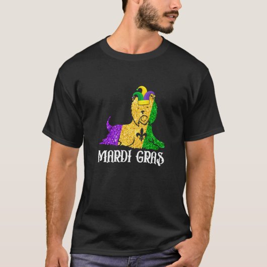 Yorkshire Terrier Dog Lover Mardi Gras Party Jeste Tシャツ (正面)