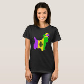 Yorkshire Terrier Dog Mardi Gras Carnival Funny Pu Tシャツ (正面フル)