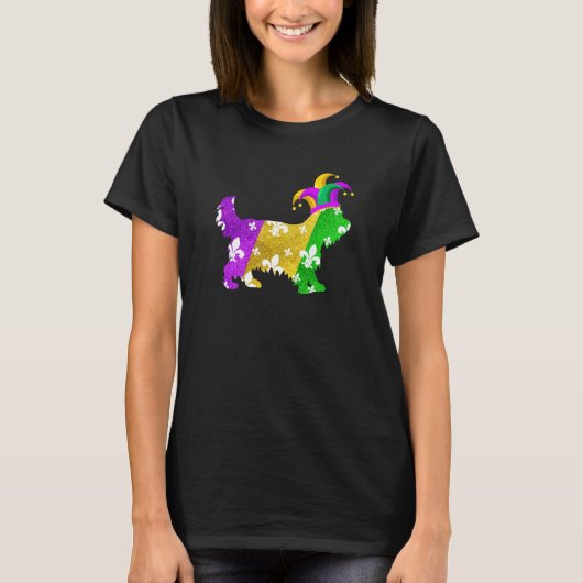 Yorkshire Terrier Dog Mardi Gras Carnivals Funny P Tシャツ (正面)