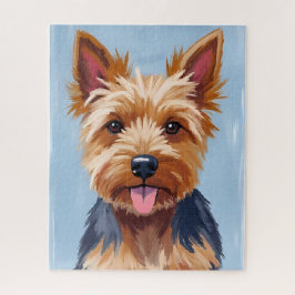 Yorkshire Terrier Dog Portrait Painting ジグソーパズル