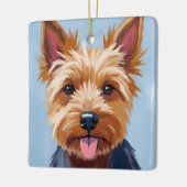Yorkshire Terrier | Dog Portrait Painting セラミックオーナメント (左)