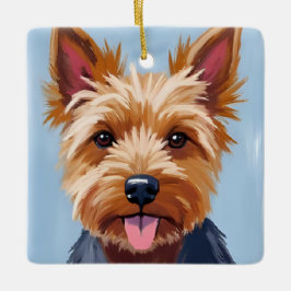 Yorkshire Terrier | Dog Portrait Painting セラミックオーナメント