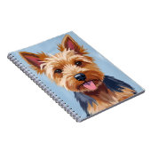Yorkshire Terrier Dog Portrait Painting ノートブック (右側)