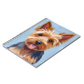 Yorkshire Terrier Dog Portrait Painting ノートブック (左側)