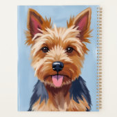 Yorkshire Terrier Dog Portrait Painting プランナー手帳 (裏面)