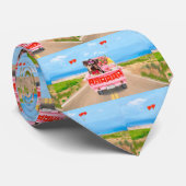 Yorkshire Terrier Dog Valentine's Day Truck Hearts ネクタイ (ロール)