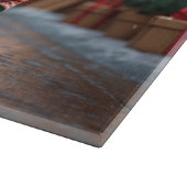 Yorkshire Terrier Dogs Christmas Snow Holiday カッティングボード (角)