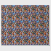 Yorkshire Terrier Dogs in Halloween Costumes ラッピングペーパー (フラット)