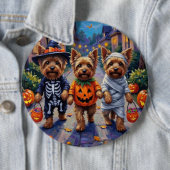 Yorkshire Terrier Dogs in Halloween Costumes 缶バッジ (インサイチュ)